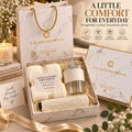 CozyHomeWare Thoughtful Gift Set – 500ml Tumbler, Premium Soft Towel & Compact Umbrella with Luxury Gift Box & Bag
