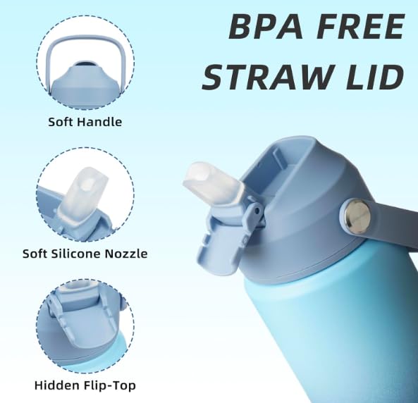 Kids Insulated Water Bottle with Straw 350ml