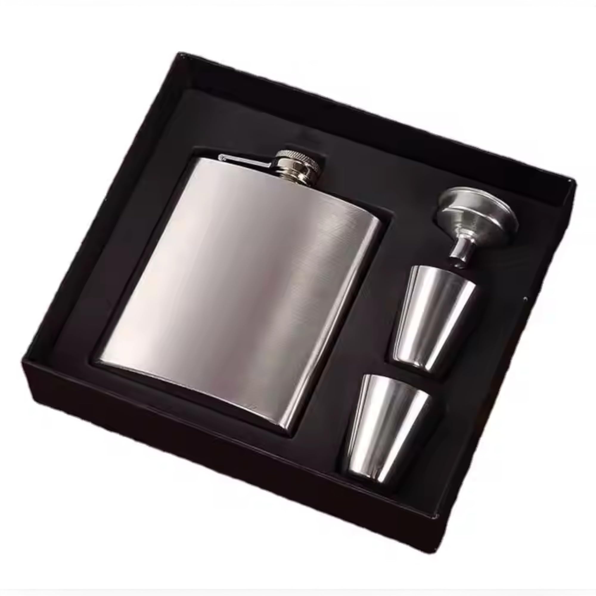 Classic Stainless Steel Hip Flask Set
