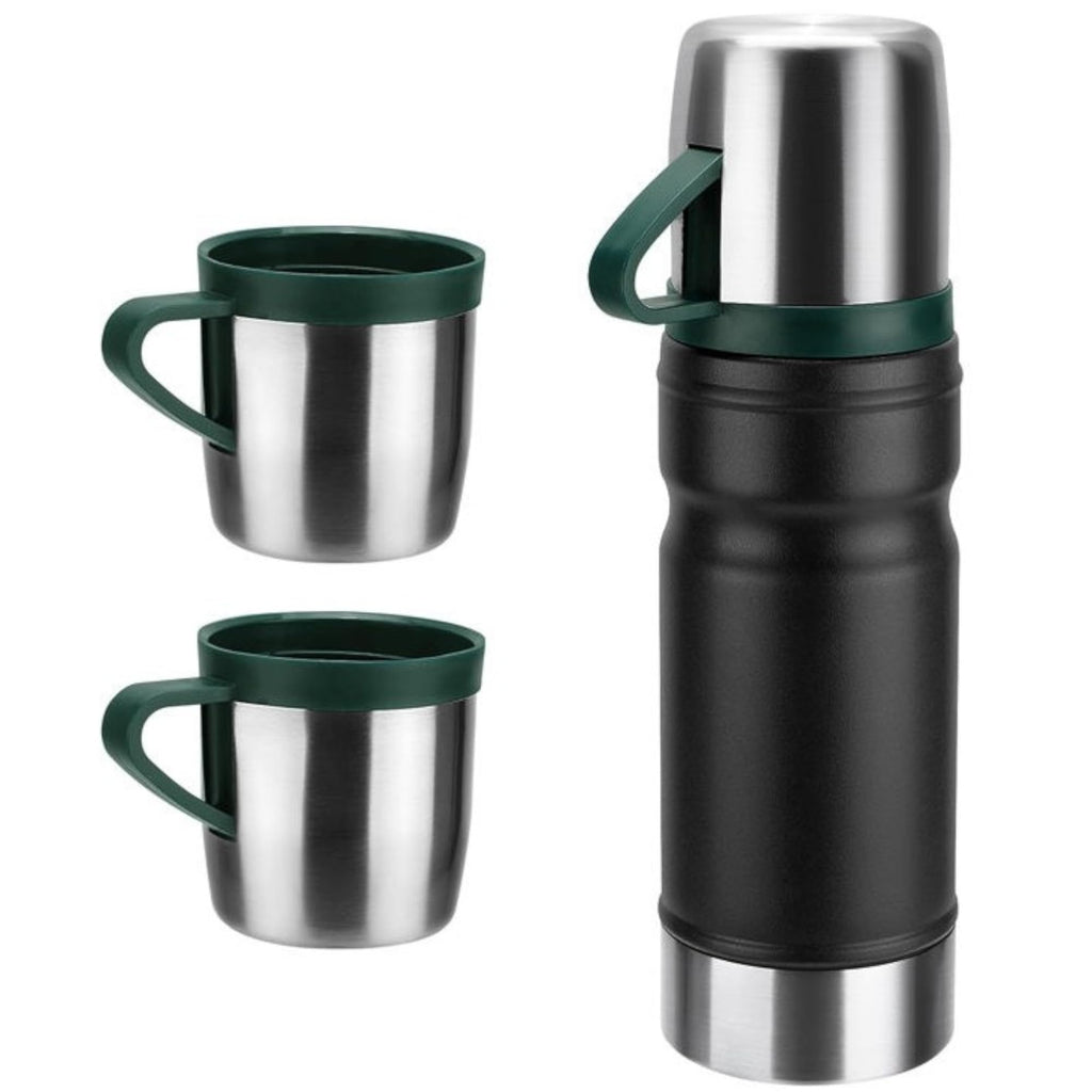 Vacuum Insulated Travel Flask Set with Extra cups