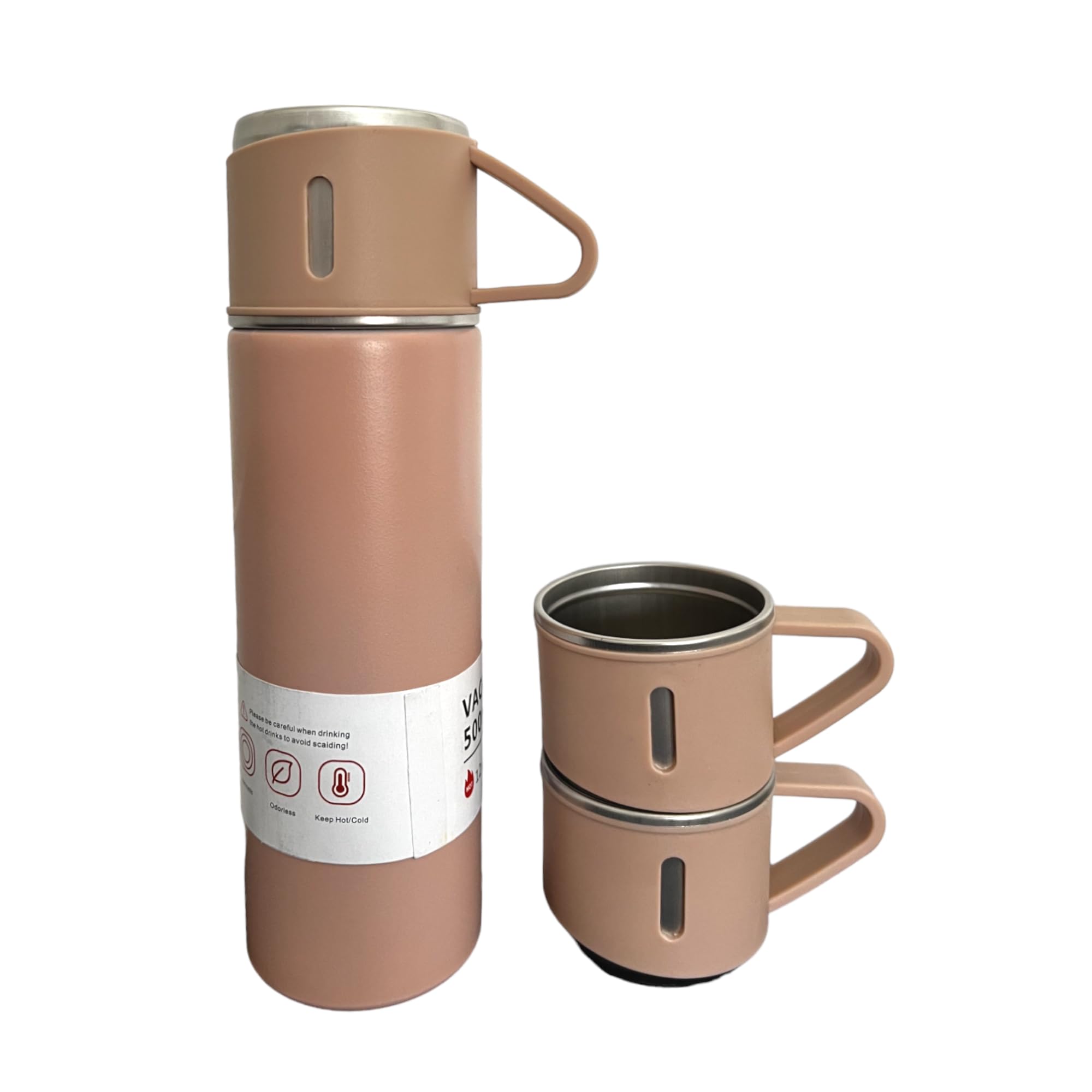Vacuum Insulated Travel Flask Set Pink