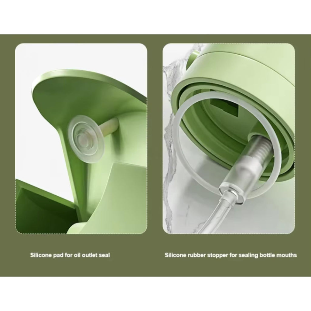 Oil Dispenser and Sprayer 2 in 1 470ml Glass Bottle