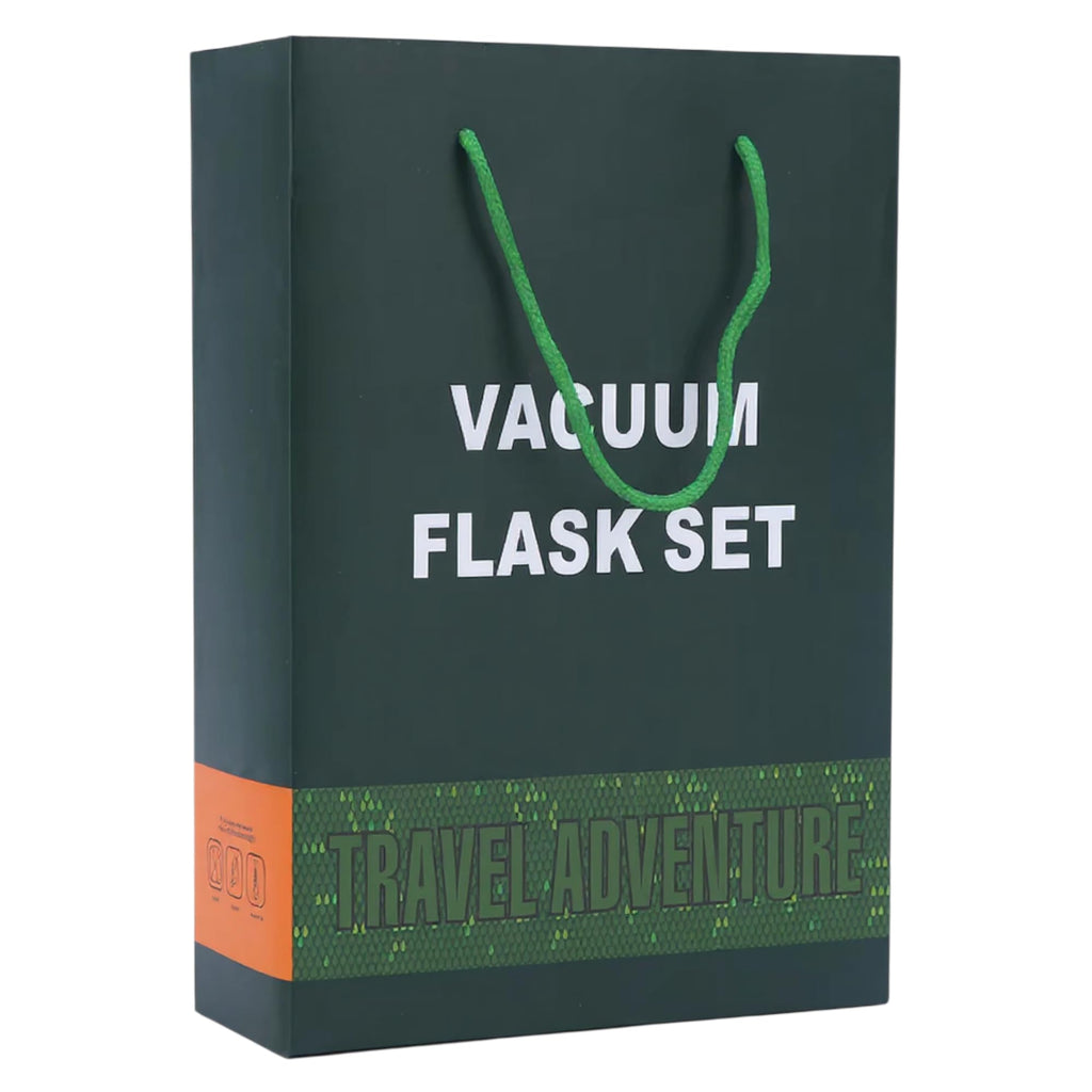 Vacuum Insulated Travel Flask Set with Extra cups