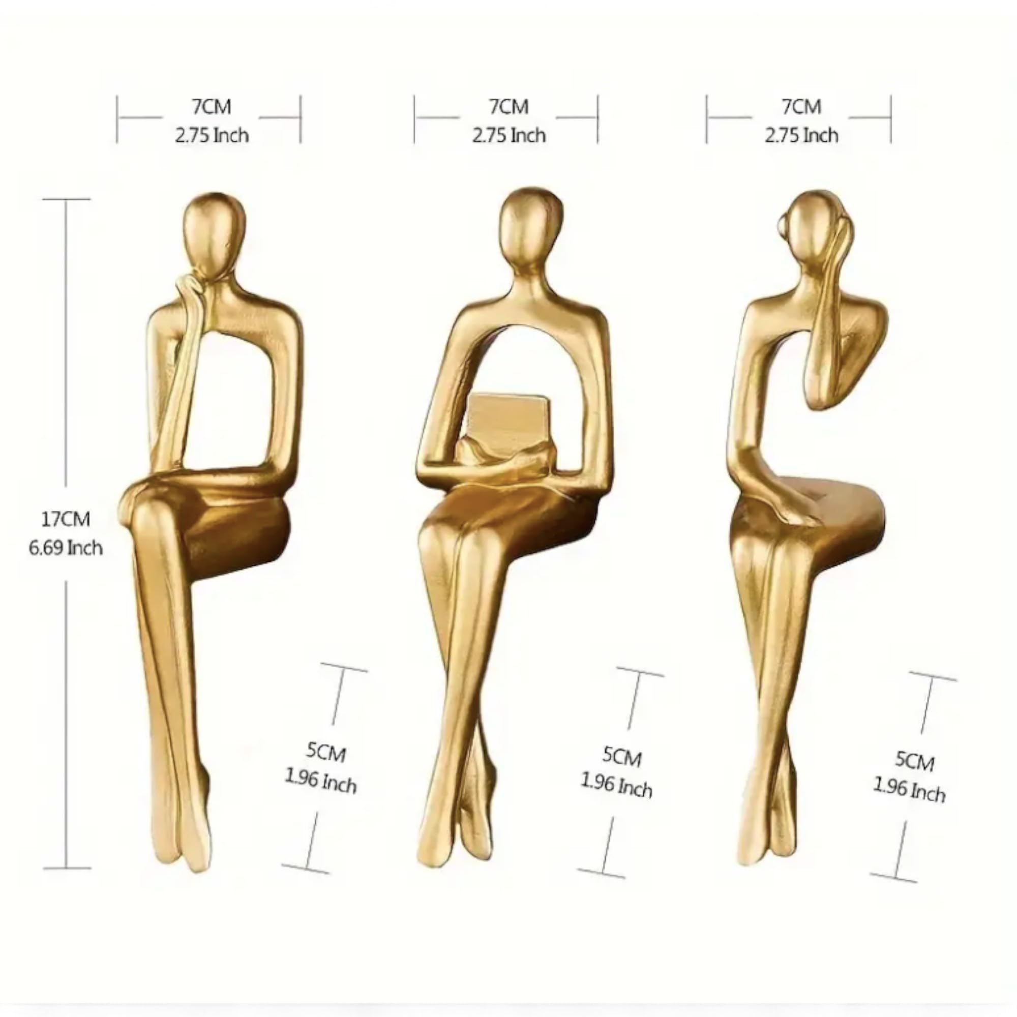 Modern Thinker Statue Decor Set
