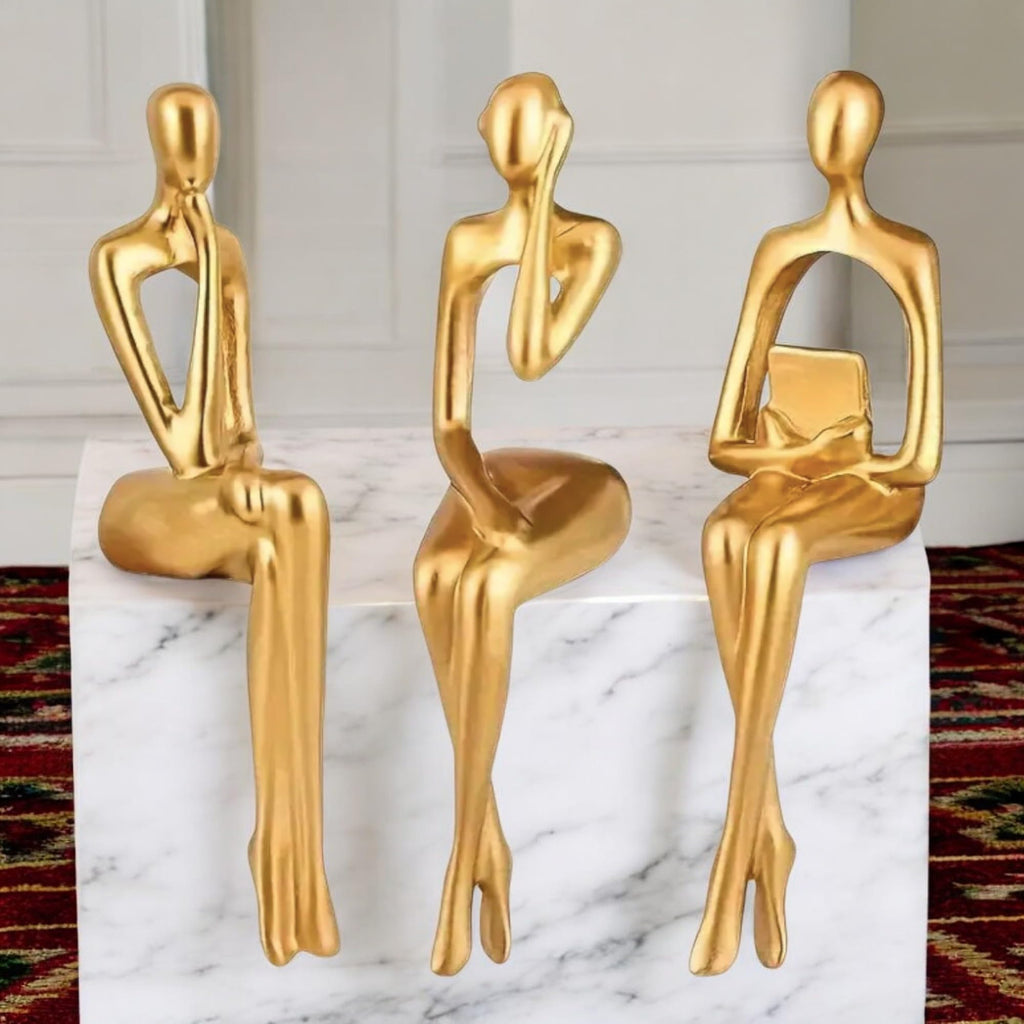 Modern Thinker Statue Decor Set