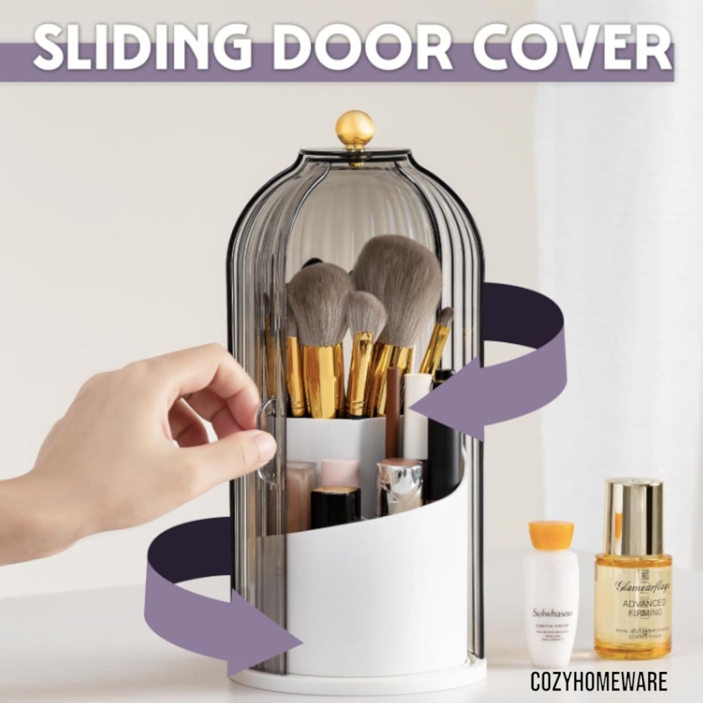 360° Rotating Makeup Brush Organiser