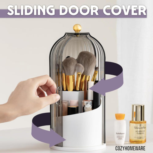 360° Rotating Makeup Brush Organiser