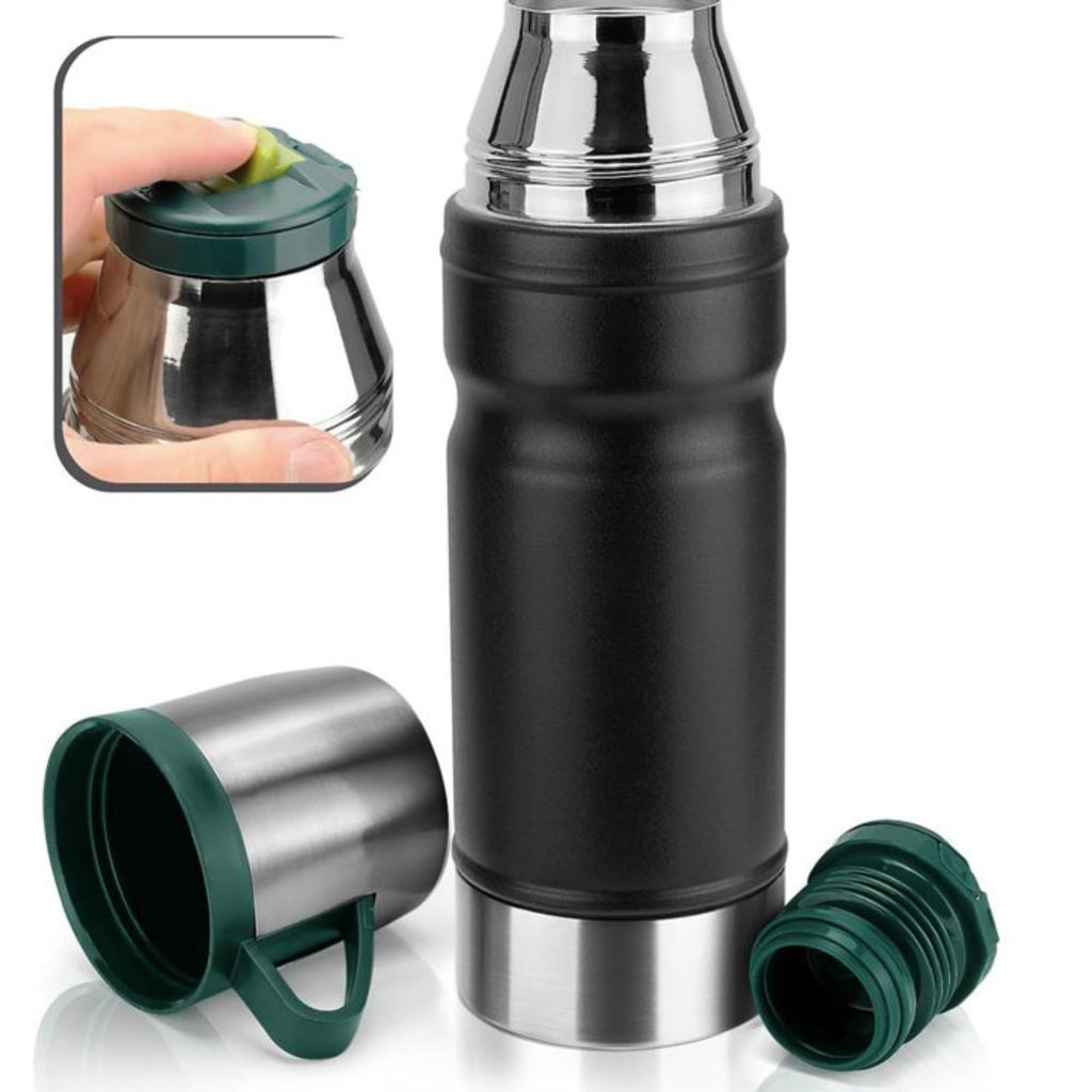 Vacuum Insulated Travel Flask Set with Extra cups