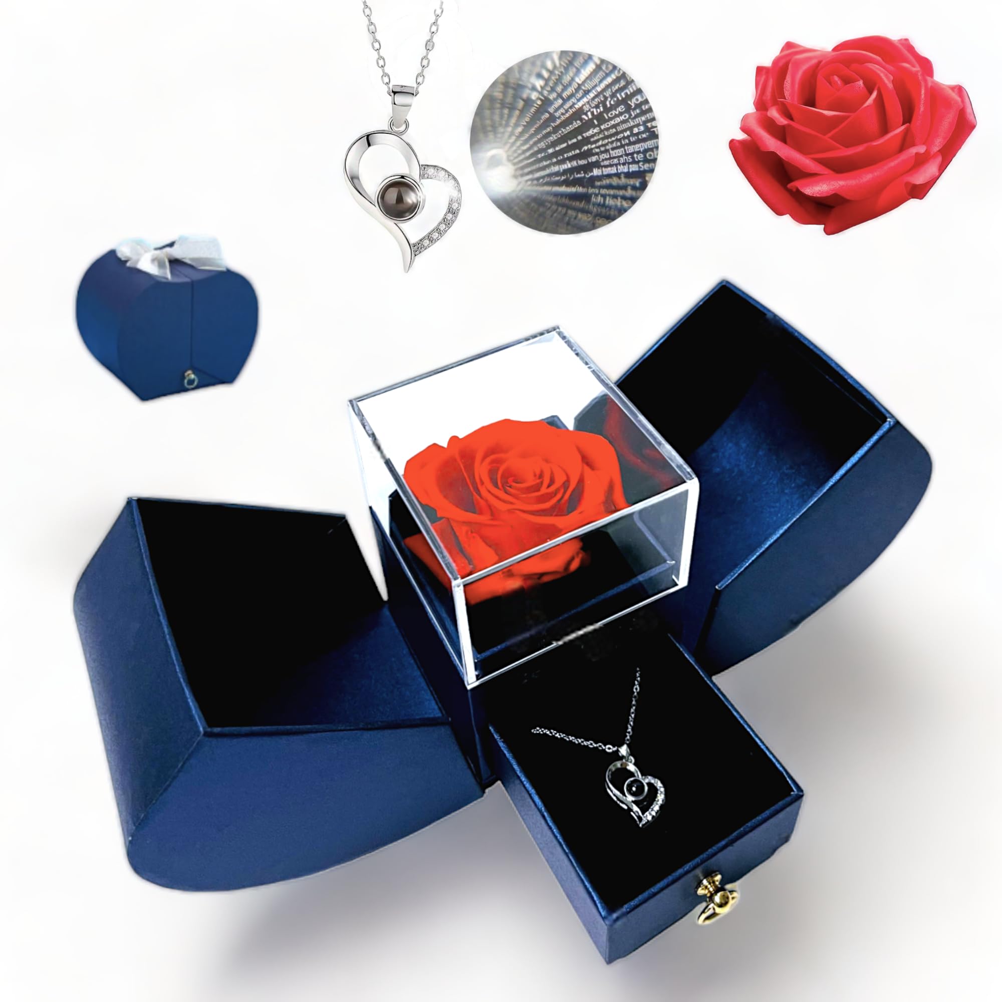 Eternal Rose Necklace Gift Box