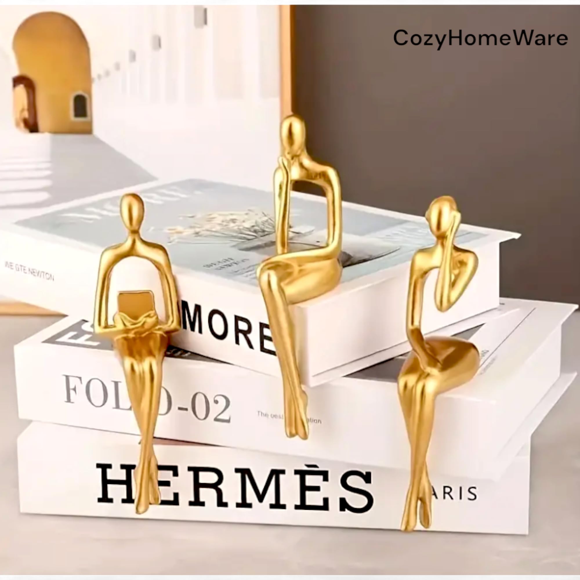 Modern Thinker Statue Decor Set