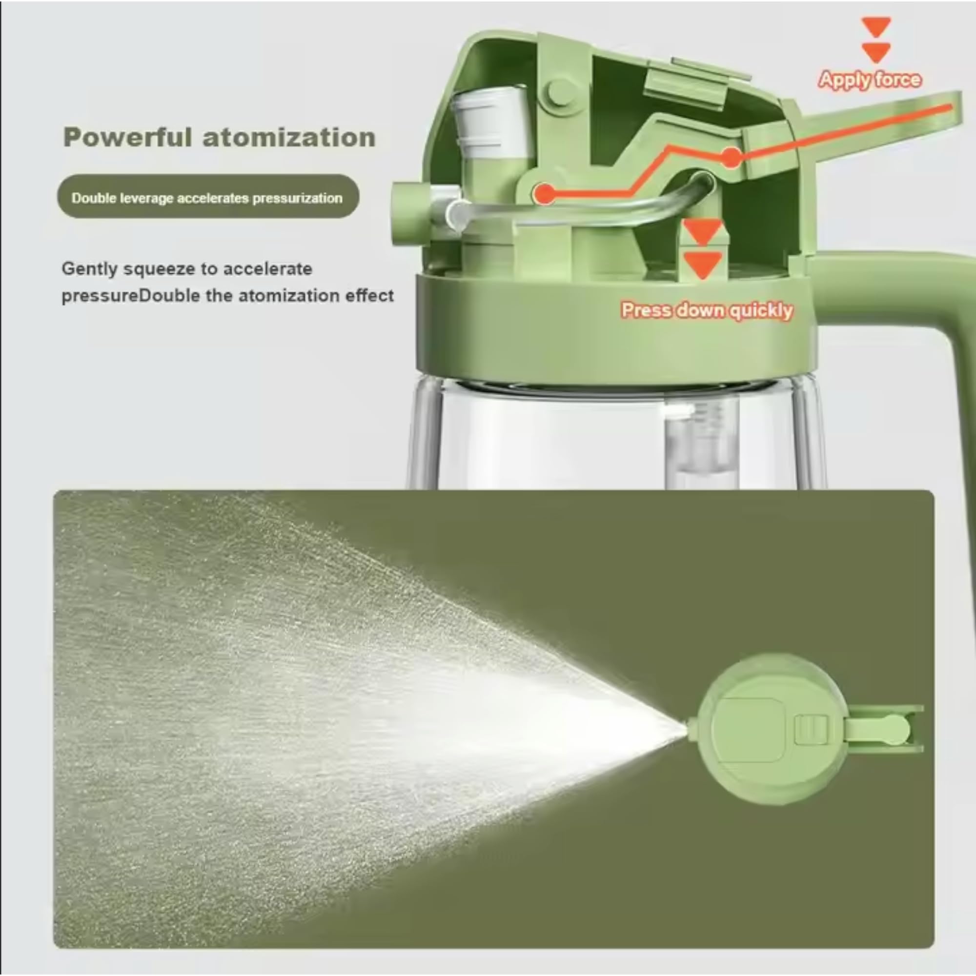 Oil Dispenser and Sprayer 2 in 1 470ml Glass Bottle