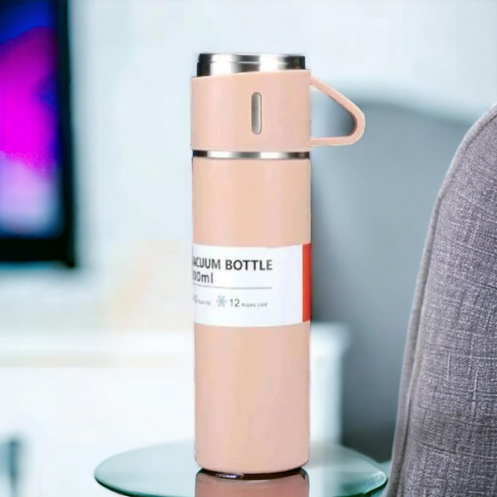 Vacuum Insulated Travel Flask Set Pink
