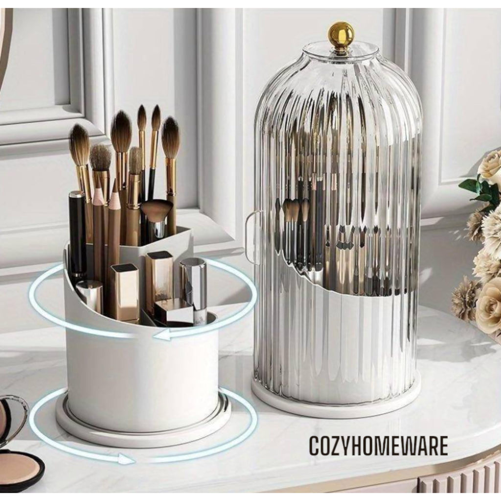 360° Rotating Makeup Brush Organiser