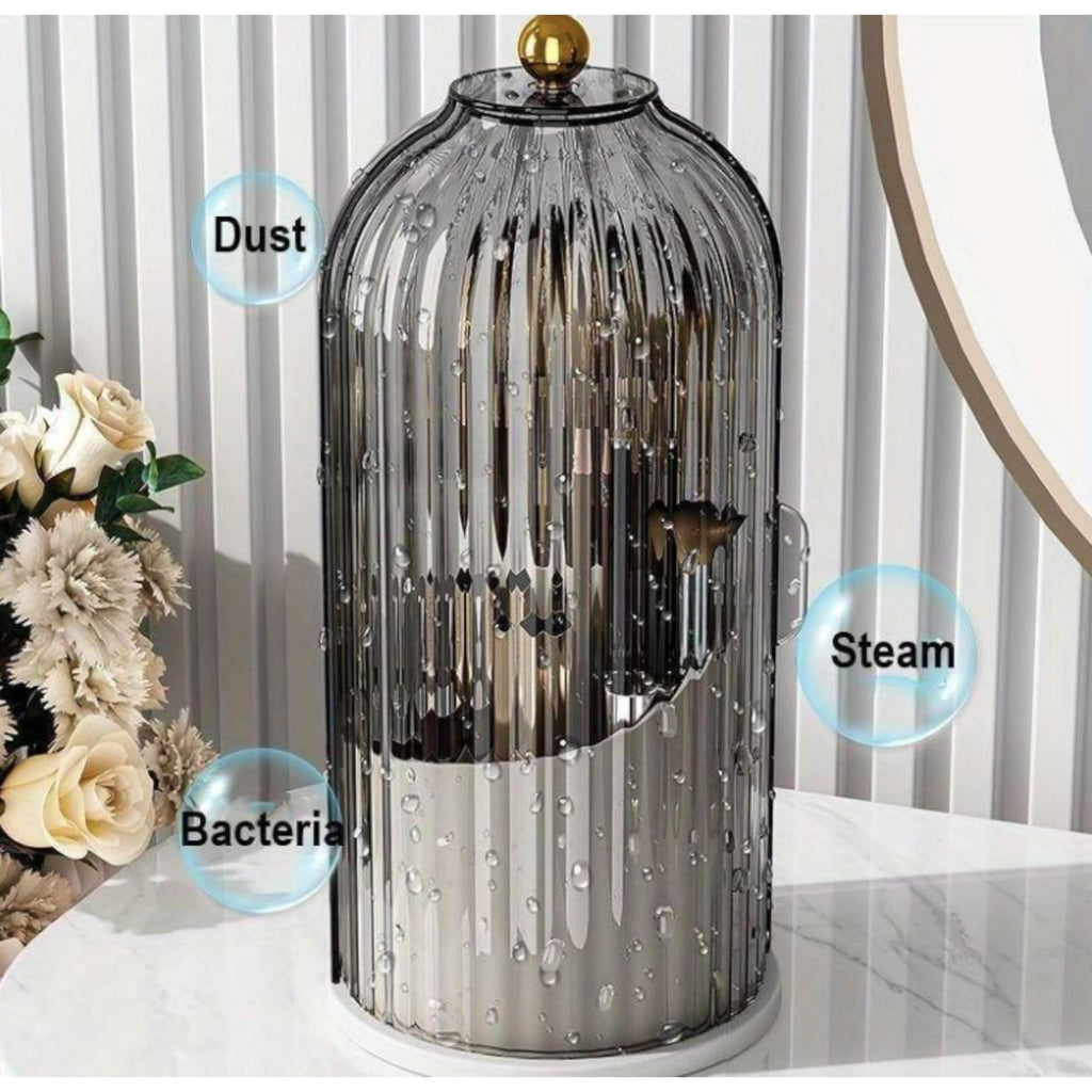360° Rotating Makeup Brush Organiser