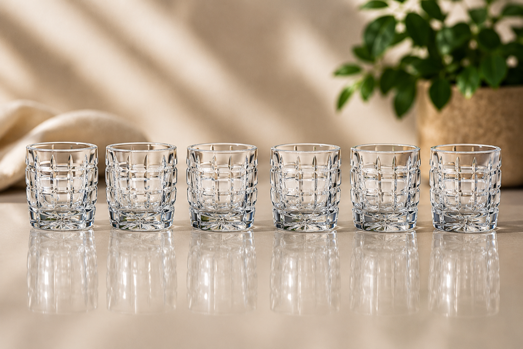 Premium Espresso Shot Glasses Set of 6 – 65ml Crystal Clear Glass Cups for Espresso, Turkish Coffee & Liqueurs