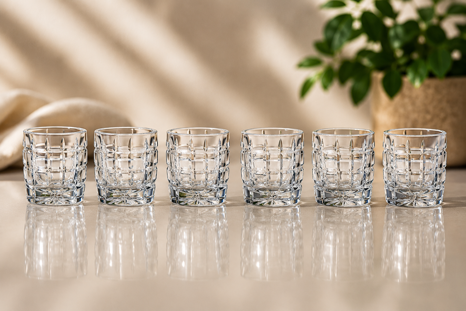 Premium Espresso Shot Glasses Set of 6 – 65ml Crystal Clear Glass Cups for Espresso, Turkish Coffee & Liqueurs