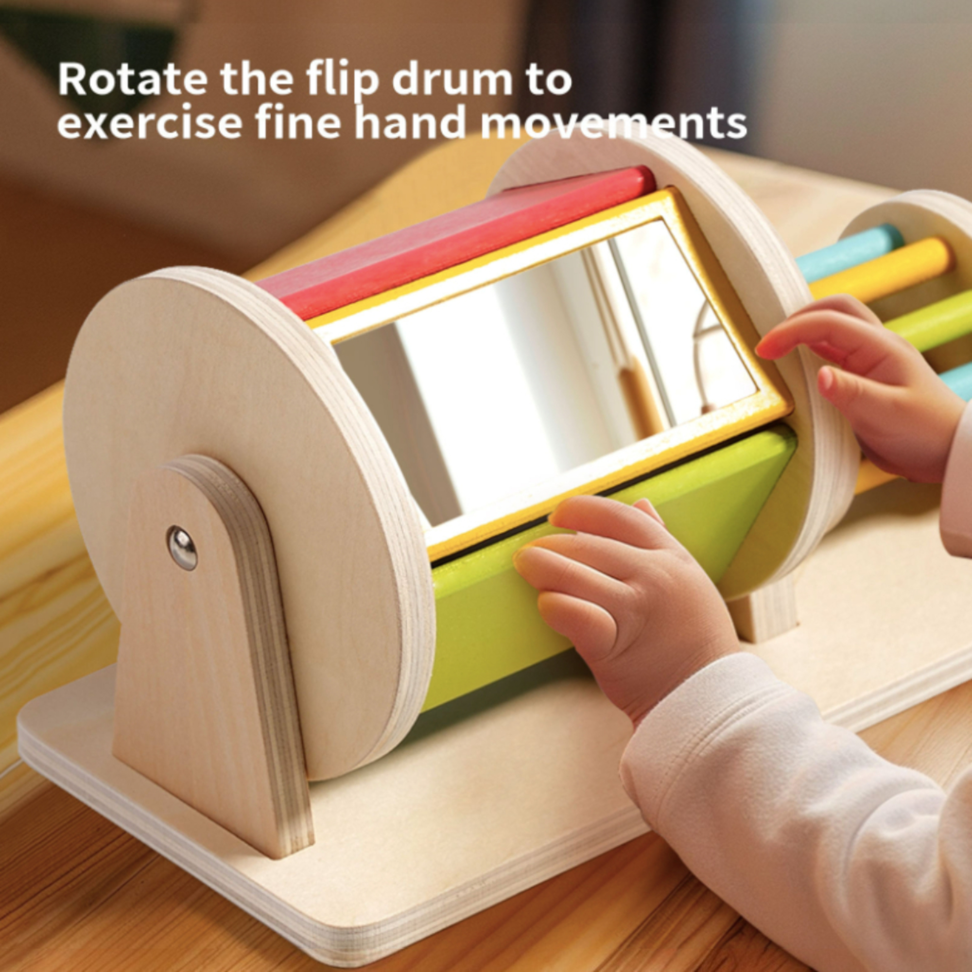 Montessori Wooden Sensory Drum Toy