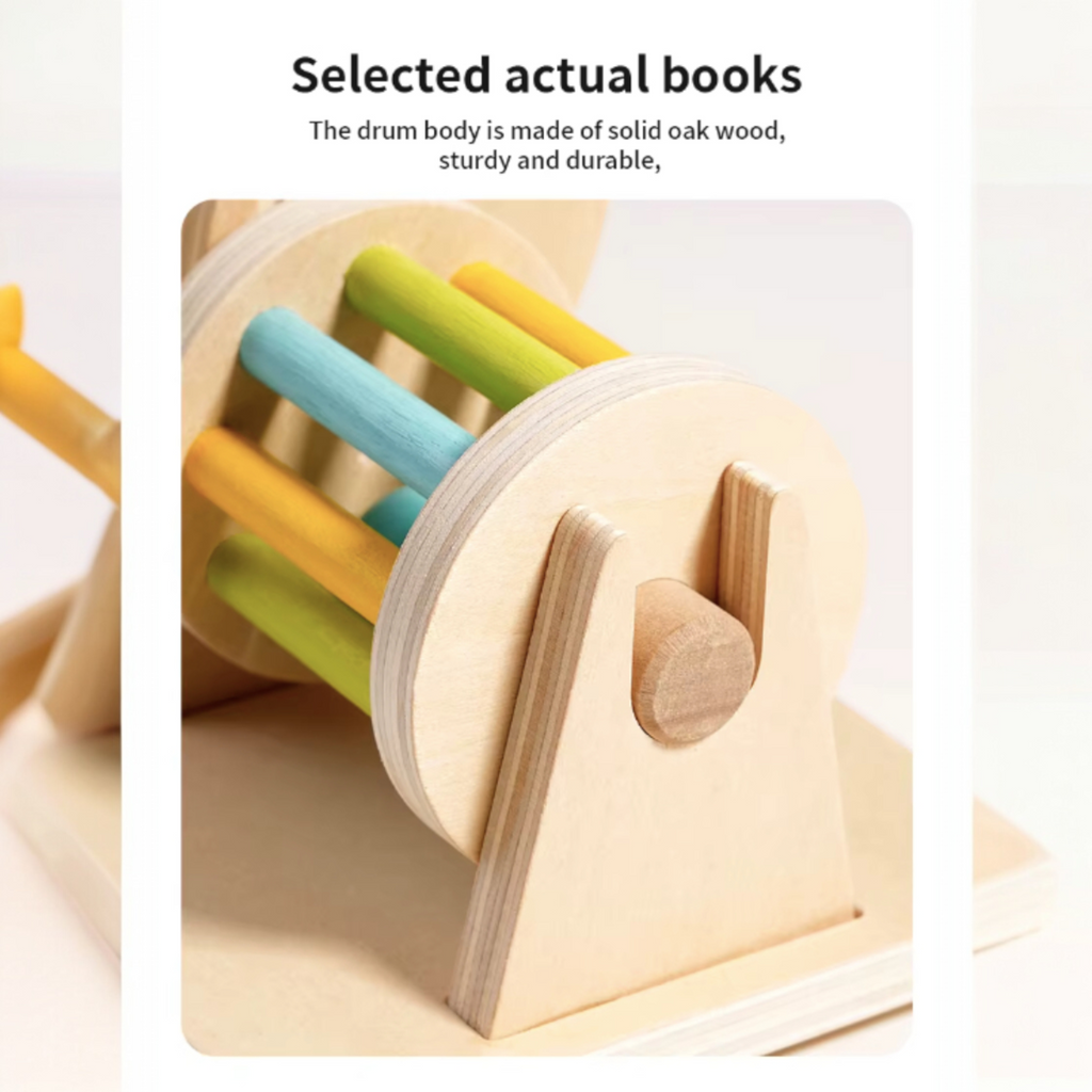 Montessori Wooden Sensory Drum Toy