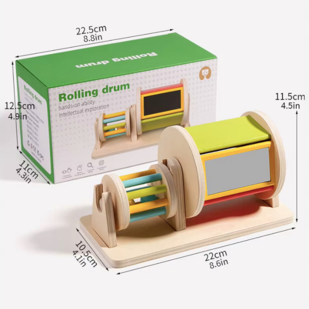 Montessori Wooden Sensory Drum Toy